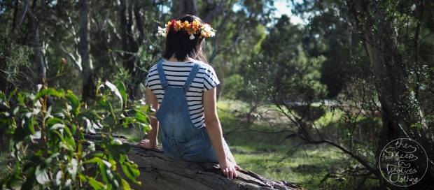 Funny Hat Friday: Daisies and fresias fresh flowercrown with overalls